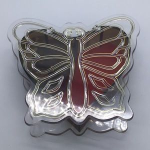 Vintage Lucite Acrylic Butterfly Heart shaped Music Box Jewelry Box